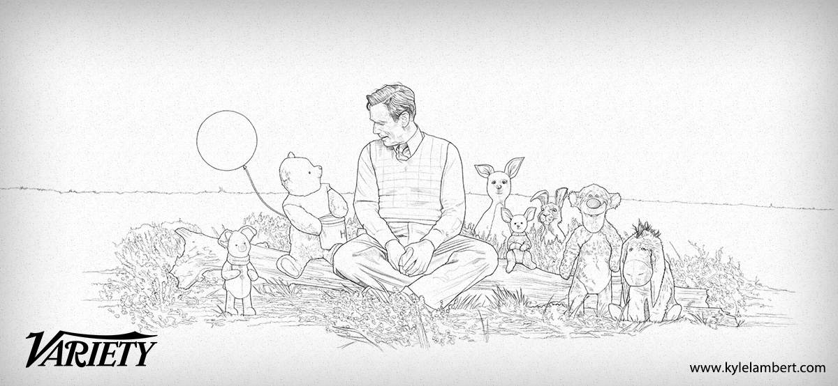 Christopher Robin Pencil Art by Kyle Lambert