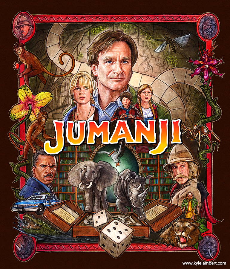 Jumanji - Blu-ray / 4k Cover Art by Kyle Lambert