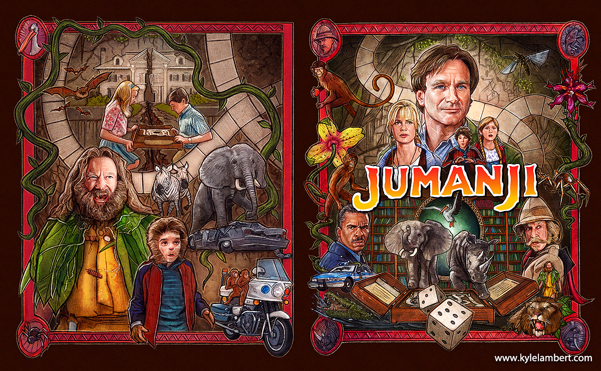 Jumanji - Blu-ray / 4k Back Cover by Kyle Lambert