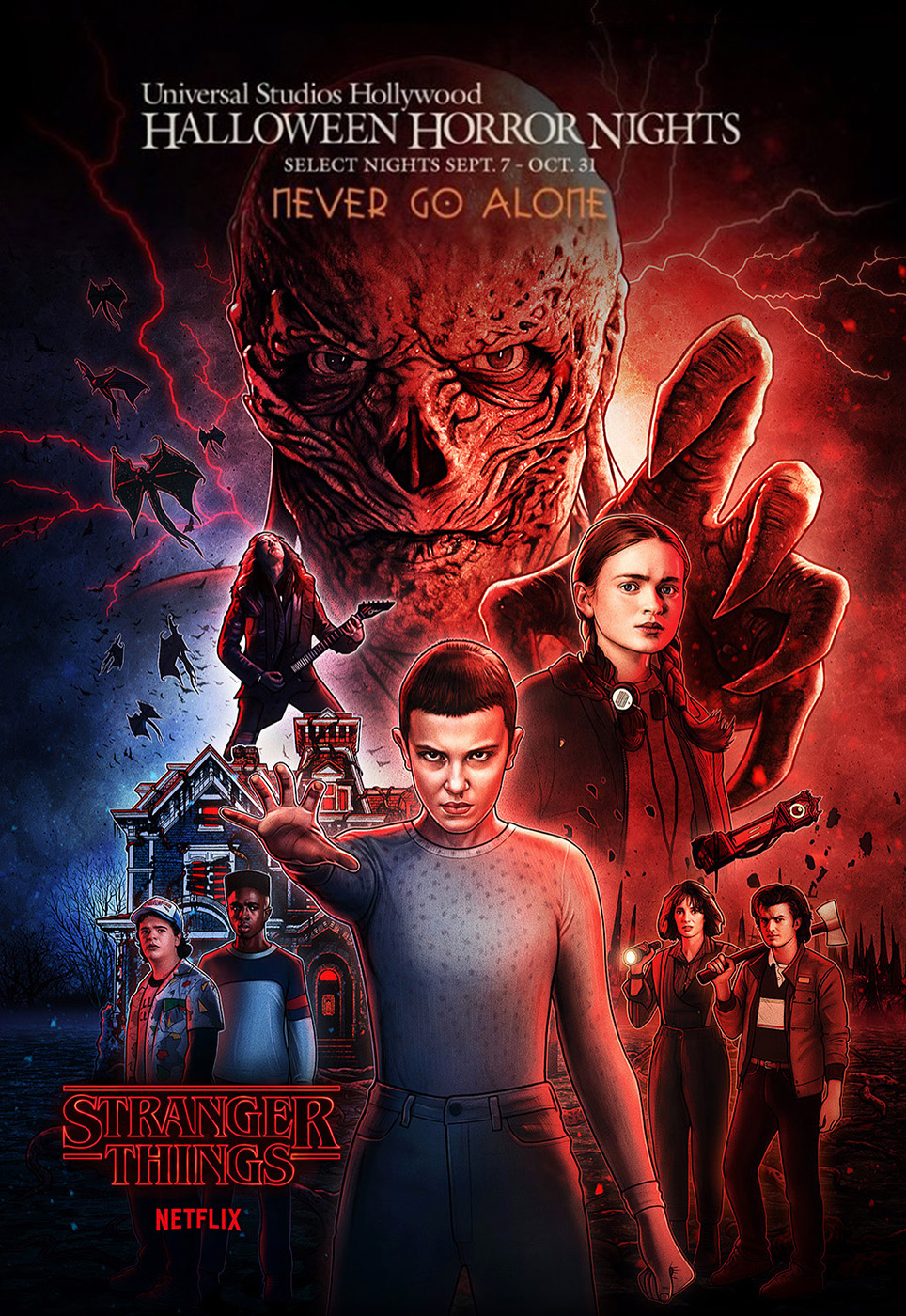 Stranger Things - Universal Studios Halloween Horror Nights Key Art 2019 by Kyle Lambert