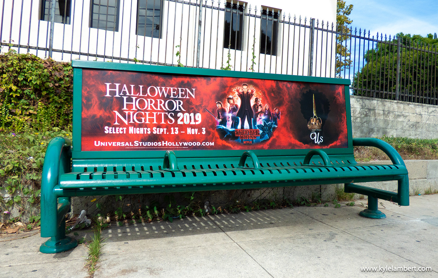 Stranger Things - Universal Studios Halloween Horror Nights - Bench Art
