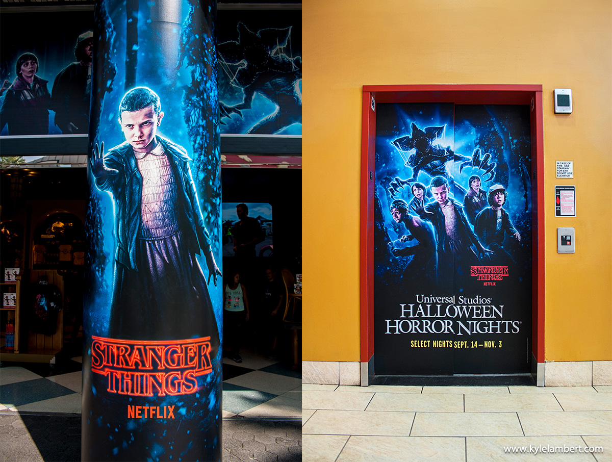 Stranger Things - Universal Studios Halloween Horror Nights - Store and Elevator Wrap