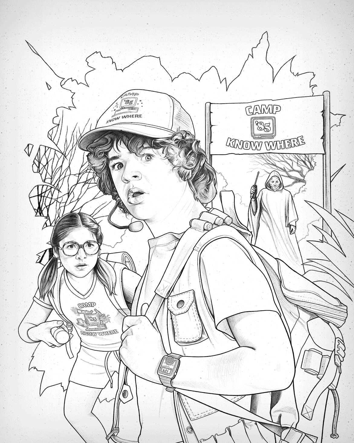 Stranger Things : Science Camp - Comic Cover Drawing