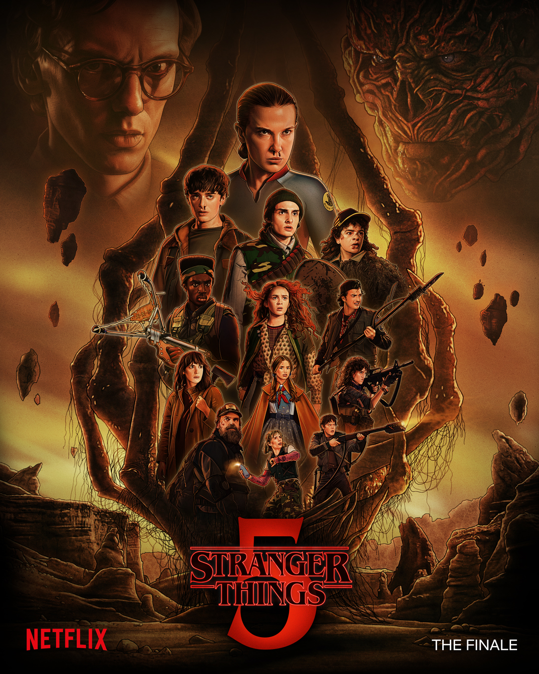 Stranger Things 5 Finale - Illustrated Poster