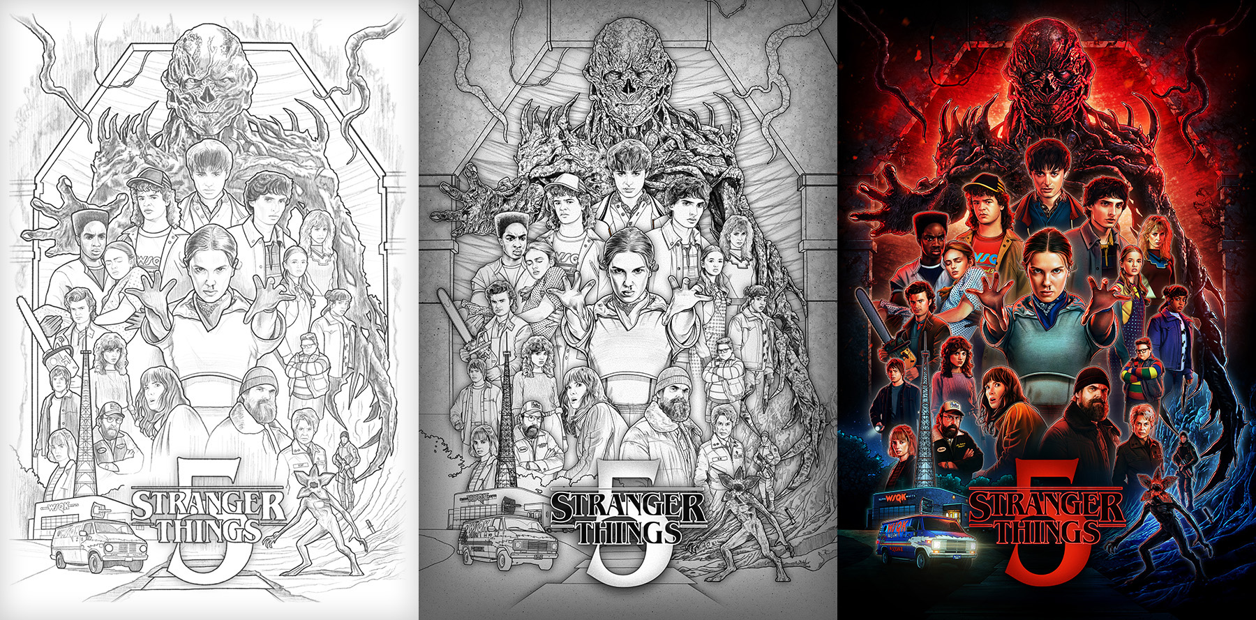 Stranger Things 5 - Illustation Process