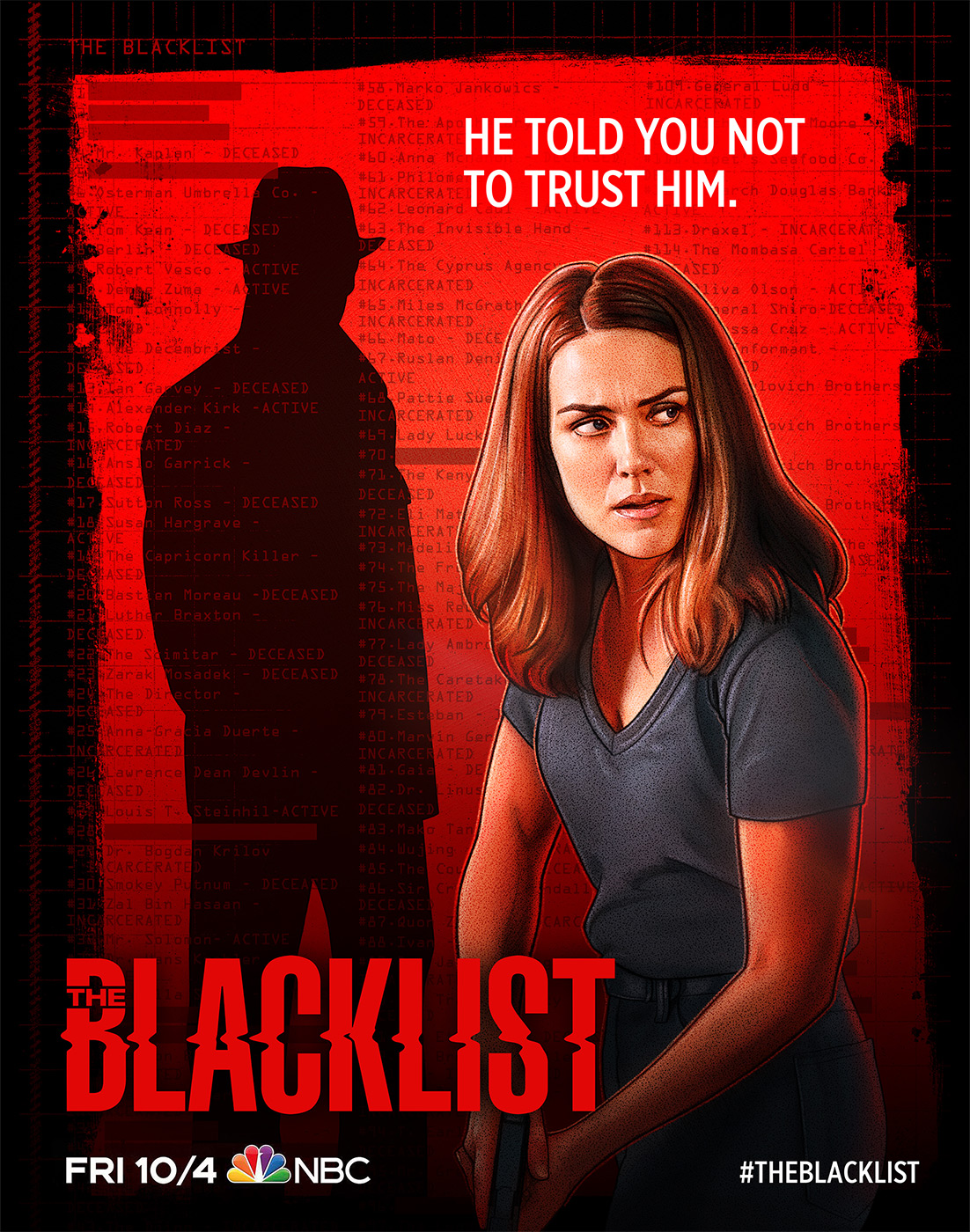 The Blacklist Season 7 Poster - He Told You Not To Trust Him by Kyle Lambert