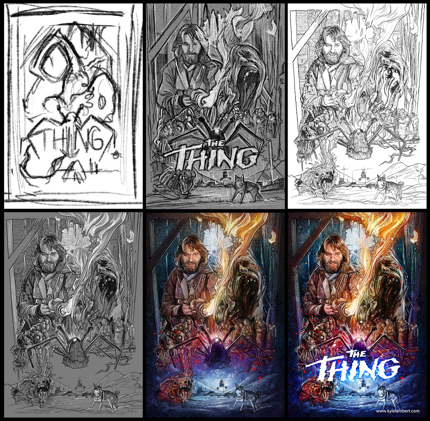 The Thing - Poster Art Stages
