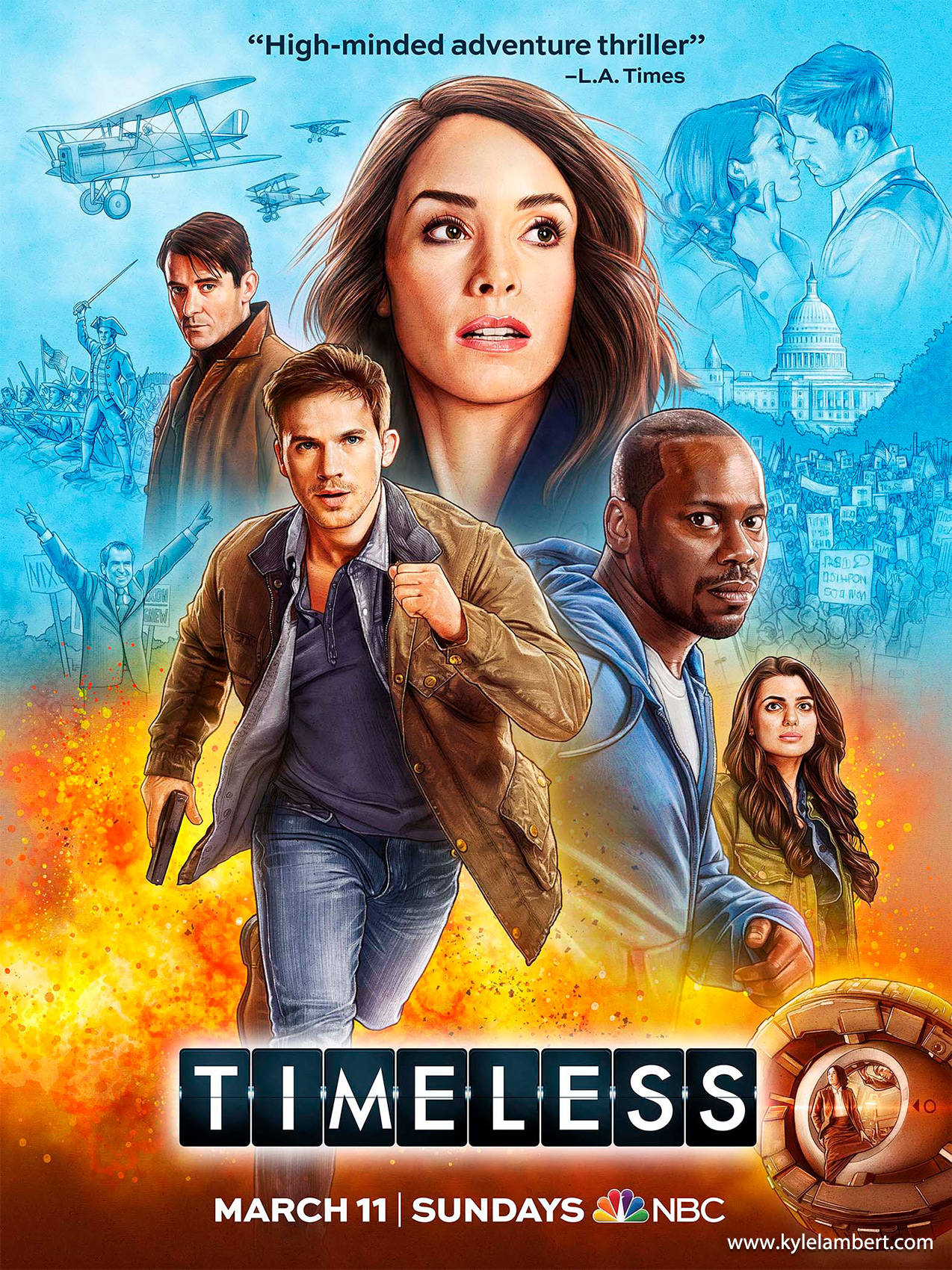 Kyle Lambert NBC Timeless Season 2 Poster Art