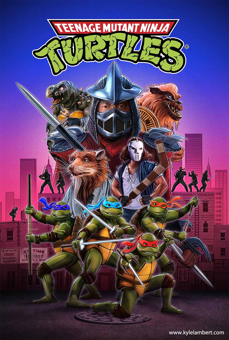 TMNT 90's Movie Poster by Kyle Lambert